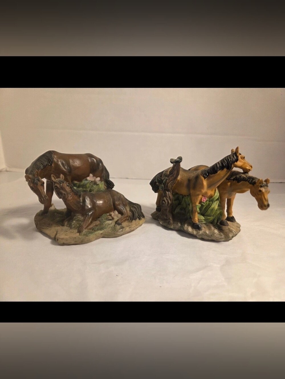 Vintage Horse Figurines Collectibles Resin Decor